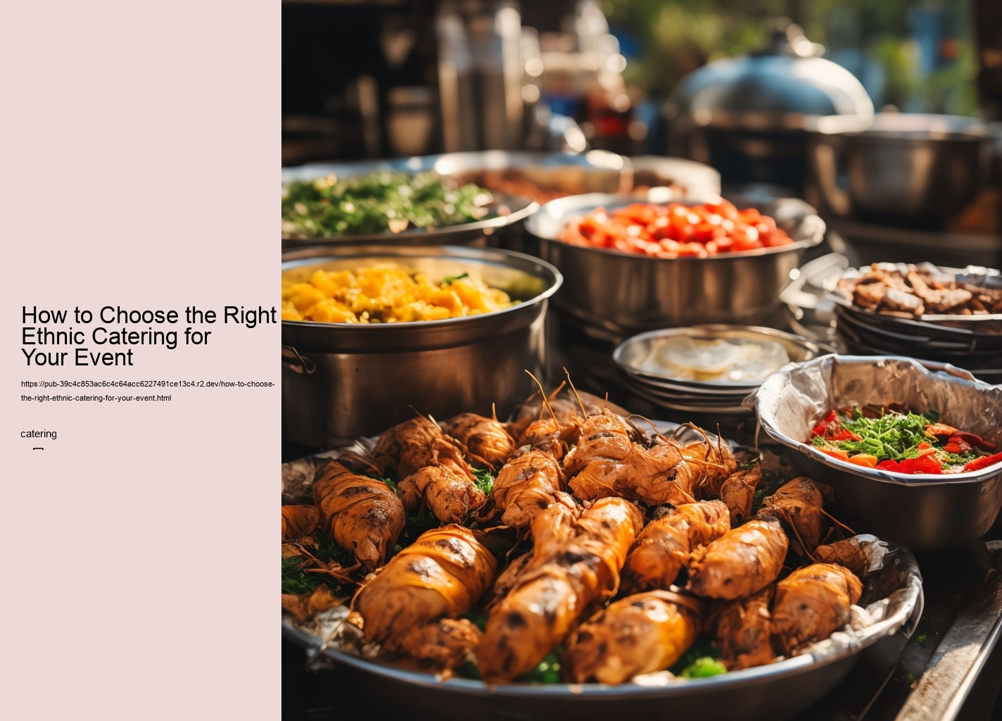 How to Choose the Right Ethnic Catering for Your Event